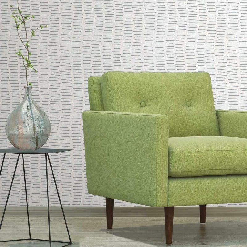 RoomMates RMK11364WP Gray and White Tick Mark Peel and Stick Wallpaper - Image 2